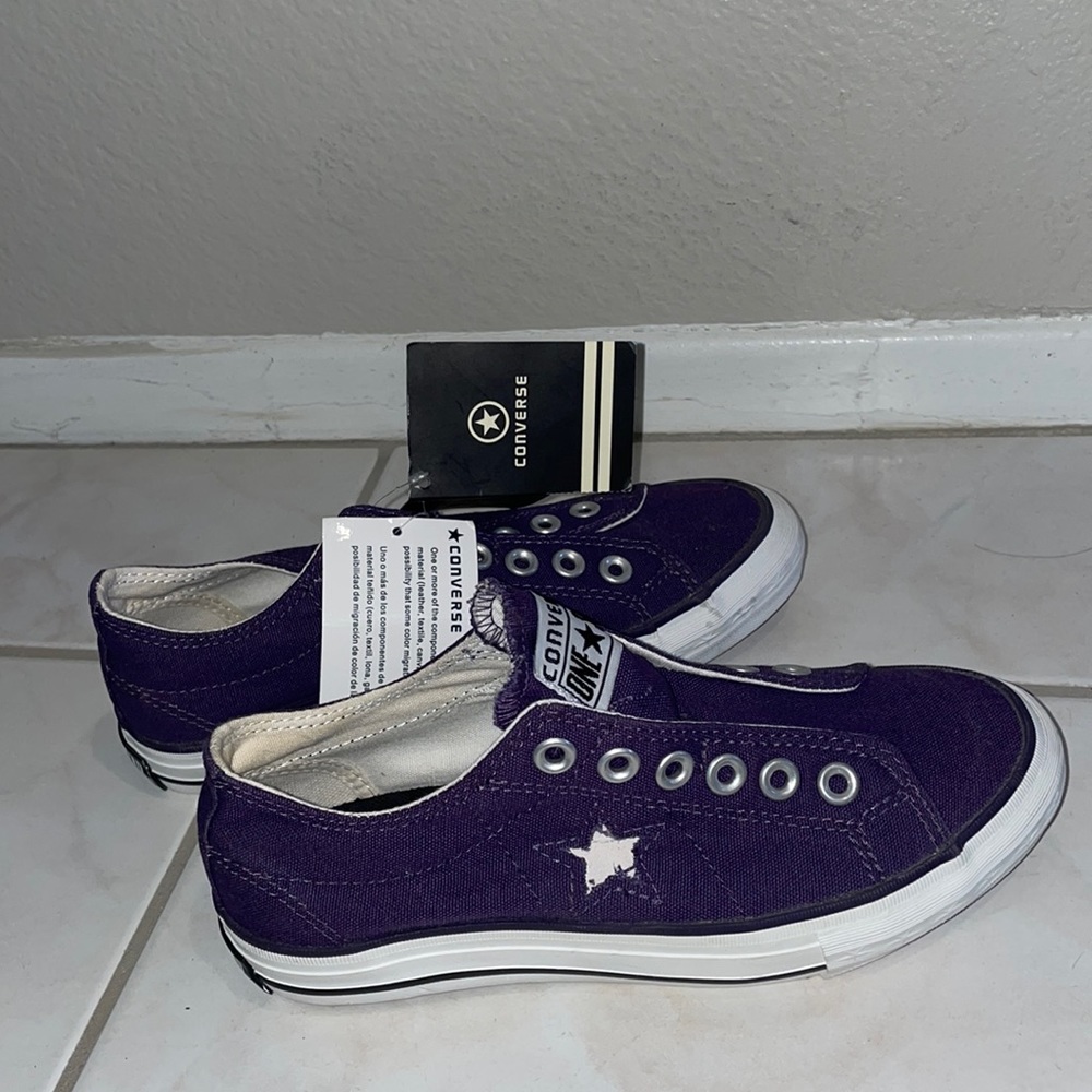 NWB! Purple No Lace Converse For Sale!